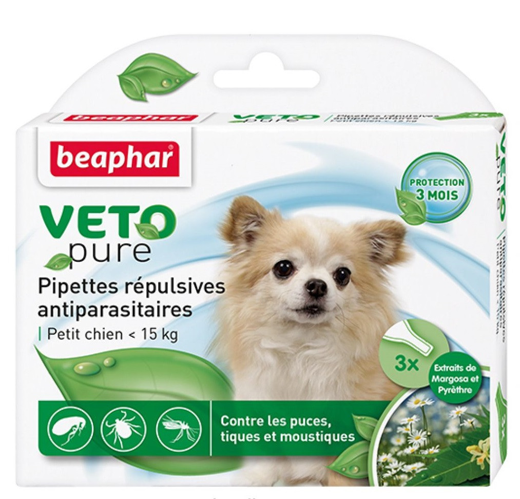 Beaphar Bio Spot On Veto pure Краплі від бліх, кліщів і комарів для собак до 15 кг — 1 піп.