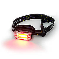 Налобний ліхтар T133 (9073) COB+RED з датчиком руху, фото 3