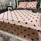 Готовий євро комплект постільної білизни "Бязь Gold" Розмір 200*215, фото 2