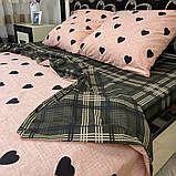 Готовий євро комплект постільної білизни "Бязь Gold" Розмір 200*215, фото 4