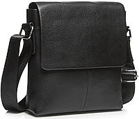 Чорна чоловіча сумка через плече з натуральної шкіри Tiding Bag A25-3291A
