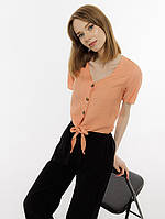 Жіноча сорочка з коротким рукавом M персиковий TubaExport ЦБ-00219063