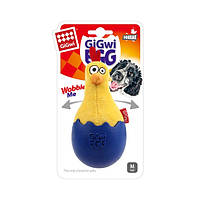 Игрушка для Собак Gigwi Egg Цыпленок Неваляшка с Пищалкой 14 см