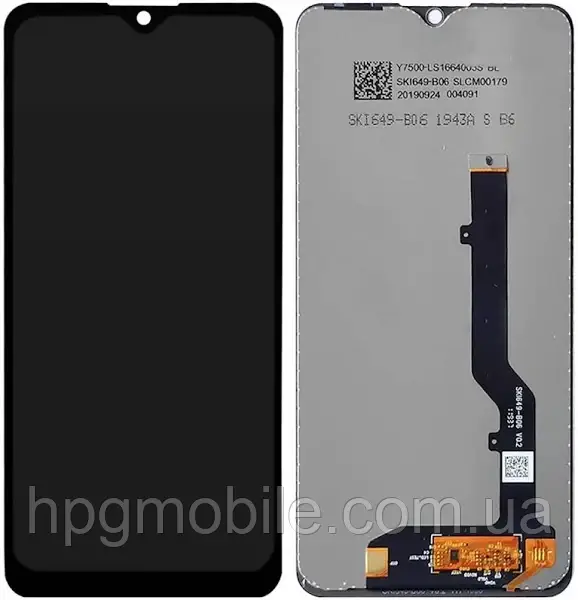 Дисплей для ZTE Blade 20 Smart 2019 (V2050) / Blade 10 Prime (версія 2) модуль (екран та сенсор) оригінал, Чорний, фото 1