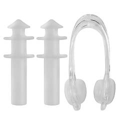 Силіконові беруші, кліпса для носа білі Dolvor АС-3