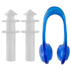Силіконові беруші, кліпса для носа Dolvor АС-3 Синій