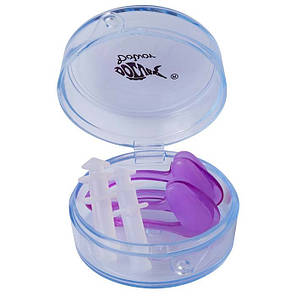 Силіконові беруші, кліпса для носа фіолетові Dolvor АС-3, фото 2