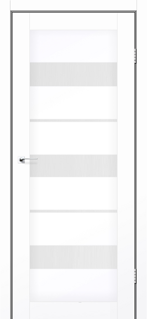 Двері міжкімнатні Леадор Экспресс/ Leador Express Modena - Білий льон (зі склом сатин), фото 1