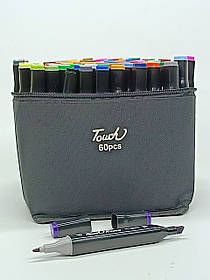 Скетч маркери "Touch" двосторонні в чохлі 60 кольорів 0934327-3
