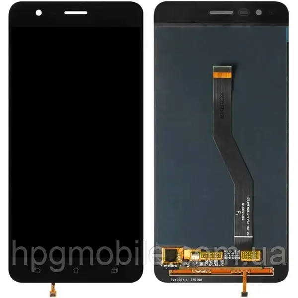 Дисплей для Asus ZenFone 3 Zoom (ZE553KL) OLED модуль (екран та сенсор) оригінал, Чорний, фото 1