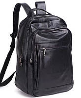 Кожаный мужской рюкзак для ноутбука и поездок Tiding Bag D3-93438 черный