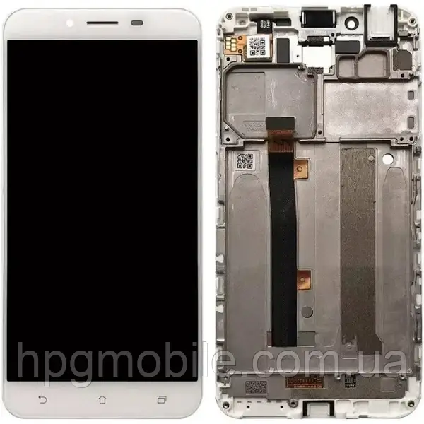 Дисплей для Asus ZenFone 3 Max ZC553KL модуль (екран та сенсор) з рамкою, оригінал, Білий, фото 1