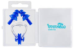 Силіконові беруші, кліпса для носа сині Sainteve SY-9502