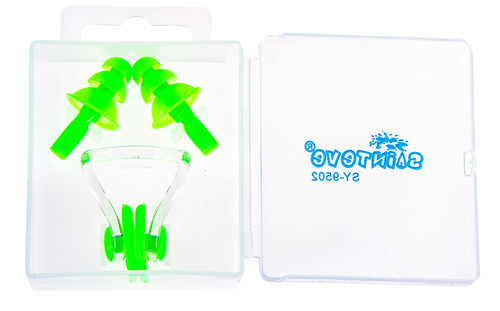 Силіконові беруші, кліпса для носа зелені Sainteve SY-9502