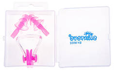 Силіконові беруші, кліпса для носа рожеві Sainteve SY-9502