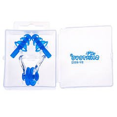 Силіконові беруші, кліпса для носа блакитні Sainteve SY-9502