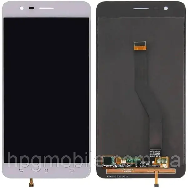 Дисплей для Asus ZenFone 3 Zoom (ZE553KL) OLED модуль (екран та сенсор) оригінал, Білий, фото 1
