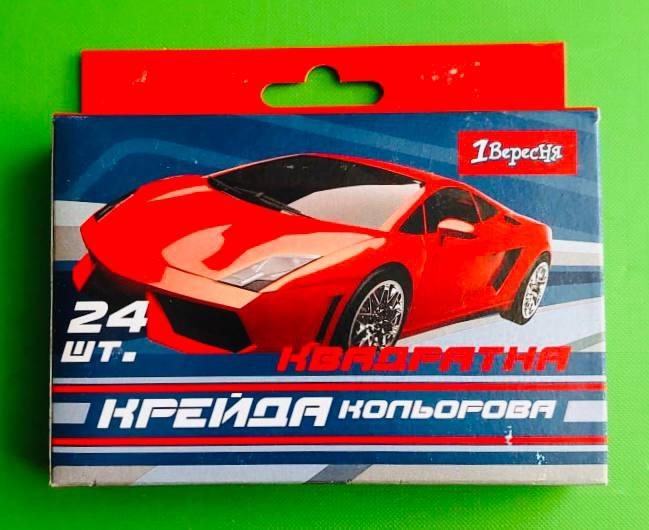 Канц Крейда кольорова 24 шт квадратна ”1В” /400436/ ”MAXDRIFT” (1/44)