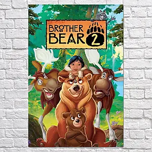 Плакат "Братик ведмедик 2, мультфільм, Brother Bear 2 (2006)", 60×40см