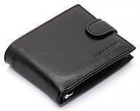 Черное кожаное мужское портмоне с зажимом для денег Marco Coverna MC-2006H-1