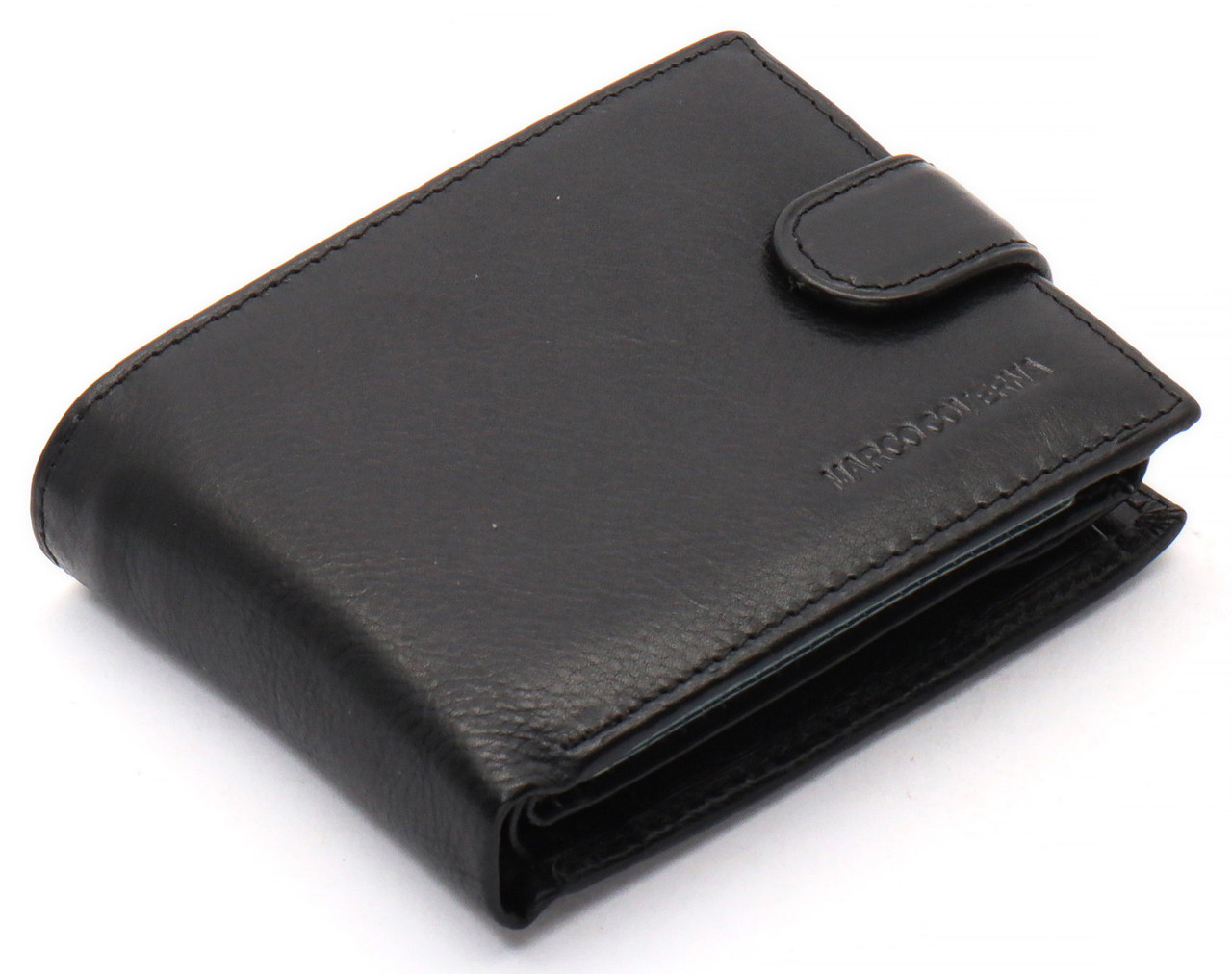 Чорне чоловіче портмоне з натуральної шкіри з візитницею Marco Coverna MC-2057H-1