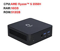 Мини ПК GenMachine Ren3000 Mini PC AMD Ryzen 5 3550H / AMD Vega 8 / 16GB DDR4 / 512GB M2 SSD / Windows 10/11