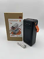 Внешний аккумулятор зарядка павербанк с фонариком Power Bank 50000mAh Solar портативная зарядка павербанк spn