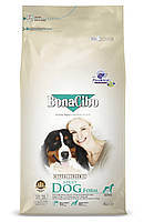 BonaCibo Dog Adult Form для пожилых собак и склонных к лишнему весу на курице, анчоусы и рис - 4 кг