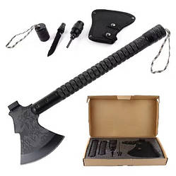 Топір тактичний, набір для виживання 9в1, VT36