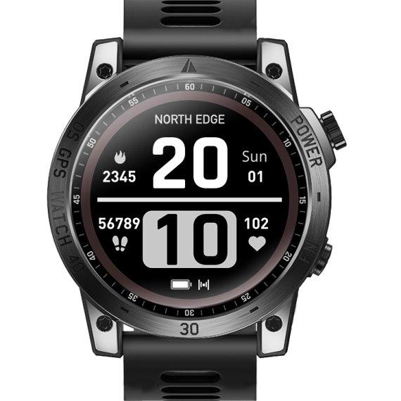 Годинник смарт North Edge CrossFit GPS Black з компасом