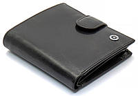 Черное портмоне для документов с фиксацией из гладкой натуральной кожи BOSTON B5-028
