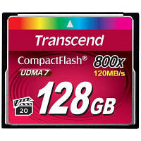 Карта памяти Transcend Compact Flash Card 128Gb 800X (TS128GCF800) - Вища Якість та Гарантія!