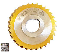 Фреза дисковая отрезная со ступицей и жёлтой каймой Ф 80*4.0*22 мм Z32 Р6М5 МИЗ