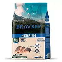 Корм для собак BRAVERY Herring Large/Medium Adult,сухой корм для взр. собак ср. и кр. пород,с селедкой-4кг