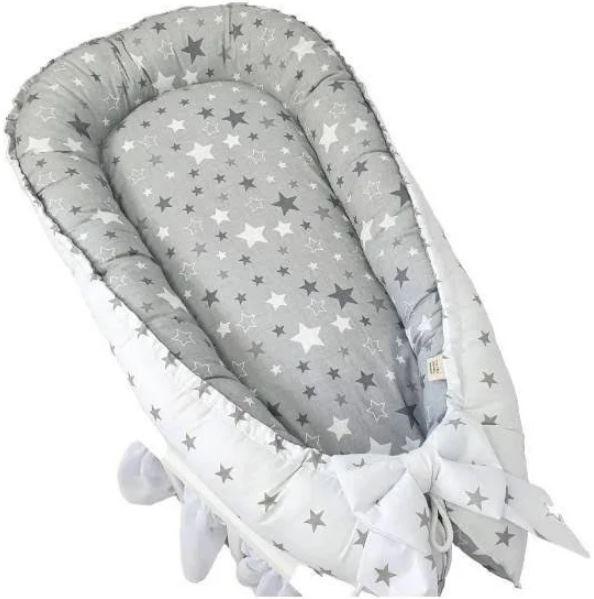 Подушка для немовлят RIAS NJ-0010 із сіткою 70x30см White-Grey (3_04813)