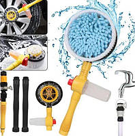 Вращающаяся щетка насадка для шланга Water Blast Cleaner Roto Brush MAG-764