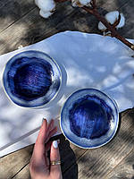 Тарілочка 13 см Синє Капучино