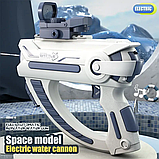 Водяний бластер електричний Water Space Gun  з акумулятором синій, фото 3
