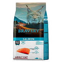 Bravery Cat Adult Salmon Сухой корм с лососем для взрослых котов и кошек-2кг