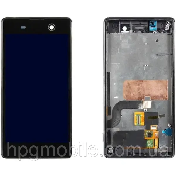 Дисплей для Sony Xperia M5 (E5603/E5606/E5633) модуль (екран та сенсор) з рамкою, оригінал, Чорний, фото 1