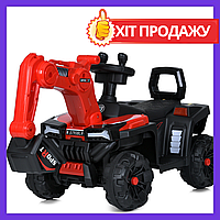Детский электромобиль трактор экскаватор с ковшом Bambi M 5790BLR-3 красный