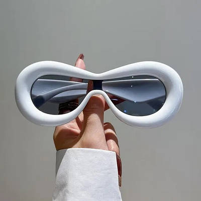 Білі сонцезахисні окуляри, захист від ультрафіолетових променів UV400. Оригінальні окуляри для креативних людей.