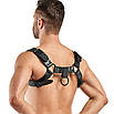 Чоловіча портупея на груди зі штучної шкіри чорного кольору Bedroom Fantasies One Size Talla, фото 3