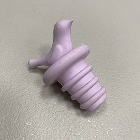 Пробка силіконова для пляшки "Bird" Stenson 50808 фіолетова