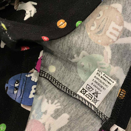 Дитяча футболка-топ m&m's на чорному Five Stars 10798-134р, фото 3