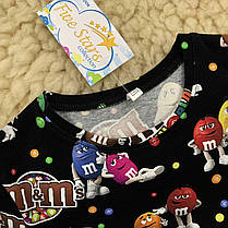 Футболка-топ m&m's на чорному Five Stars 10798-146р, фото 5