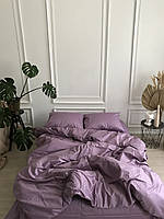 Яркий лиловый полуторный комплект постельного белья из сатина, красивое постельное белье полуторка хлопок