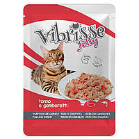 Vibrisse Jelly пауч для котов с тунцом и креветками в желе - 70 г