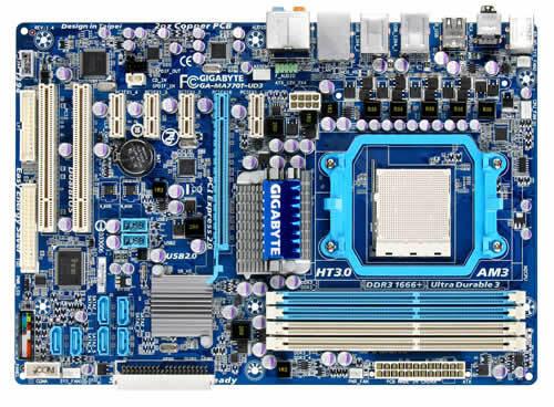 Материнская плата AM3 Gigabyte GA-MA770T-UD3 AMD 770 PM 4*DDR3 ATX б/у ...