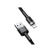 Дата кабель USB 2.0 AM to Lightning 1.0m Cafule 2.4A gray+black Baseus CALKLF-BG1 n